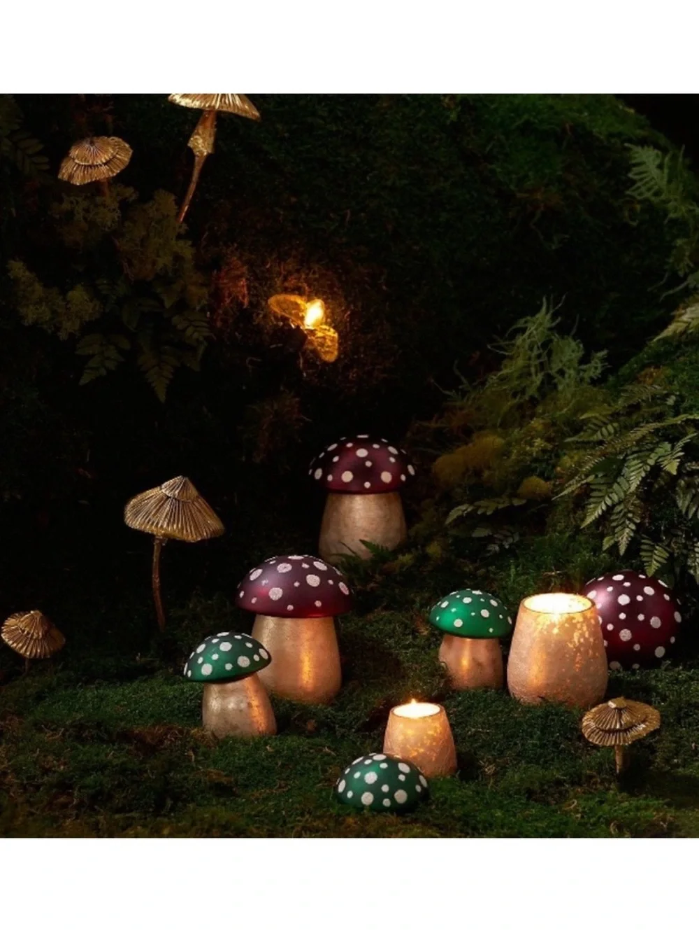 NEW Anthropologie Large Amanita Mushroom Glass Candle (w/Defect)